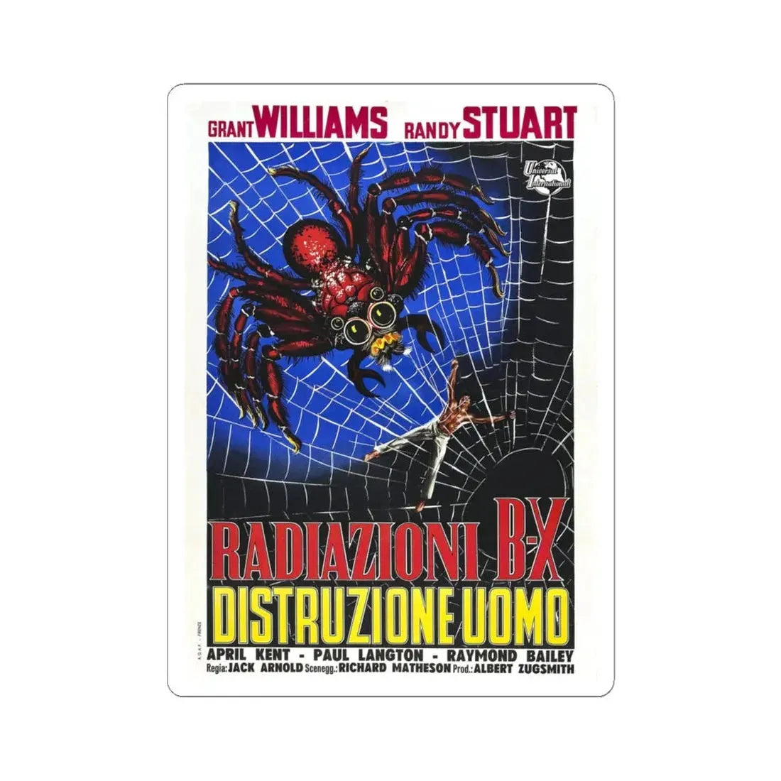 THE INCREDIBLE SHRINKING MAN (3) 1957 Movie Poster - STICKER Vinyl Kiss-Cut Decal 6 Inch White - The Sticker Space