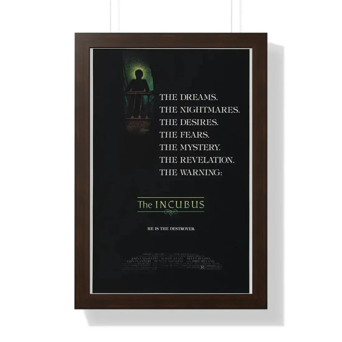 THE INCUBUS 1982 - Framed Movie Poster 16″ x 24″ Walnut - The Sticker Space