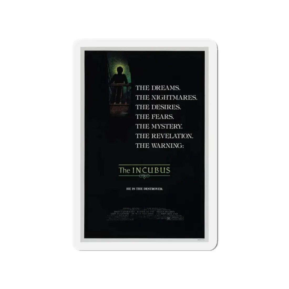 THE INCUBUS 1982 Movie Poster - Refrigerator Magnet 3 Inch Die-Cut - The Sticker Space