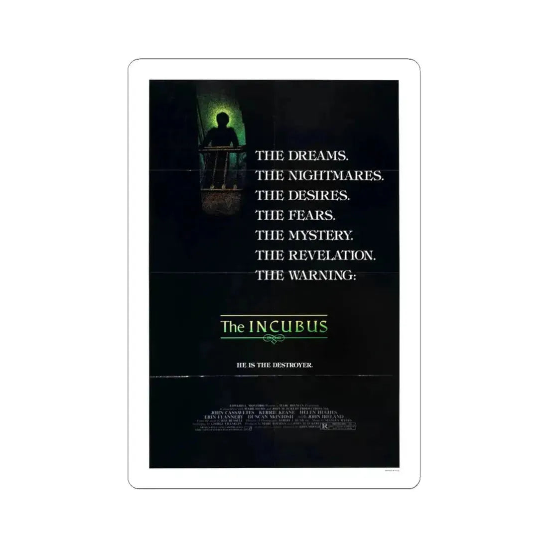 The Incubus 1982 Movie Poster - STICKER Vinyl Kiss-Cut Decal - The Sticker Space