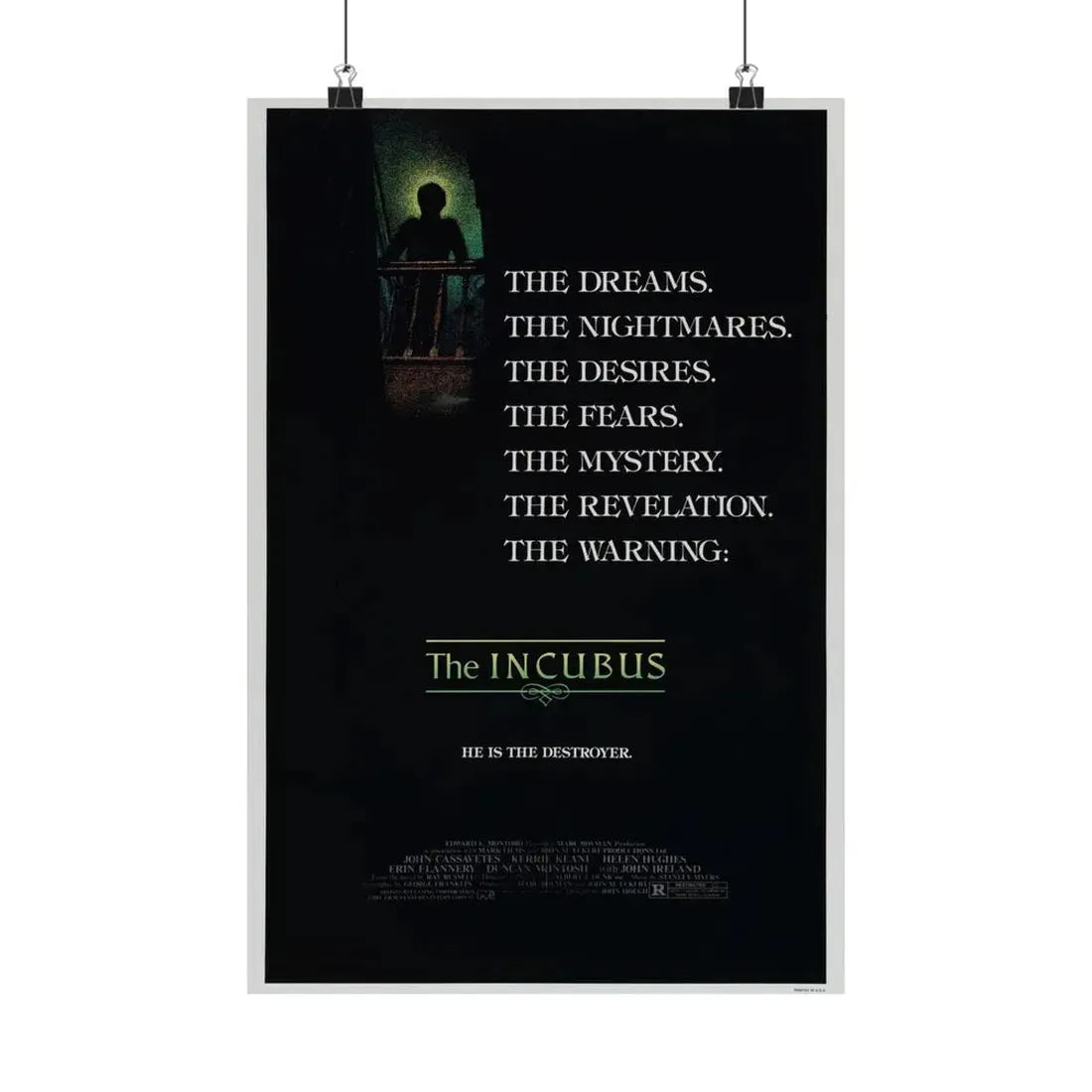 THE INCUBUS 1982 - Paper Movie Poster 12″ x 18″ Matte - The Sticker Space