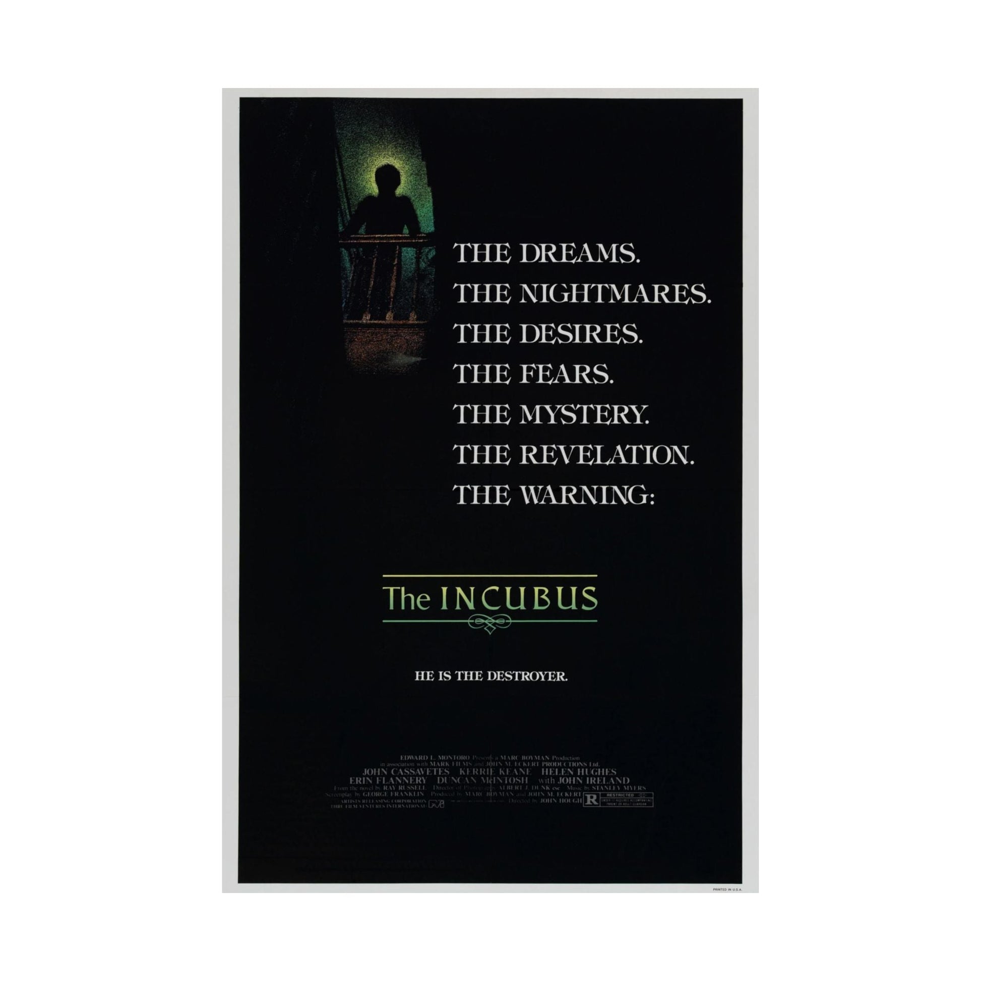 THE INCUBUS 1982 - Paper Movie Poster-The Sticker Space