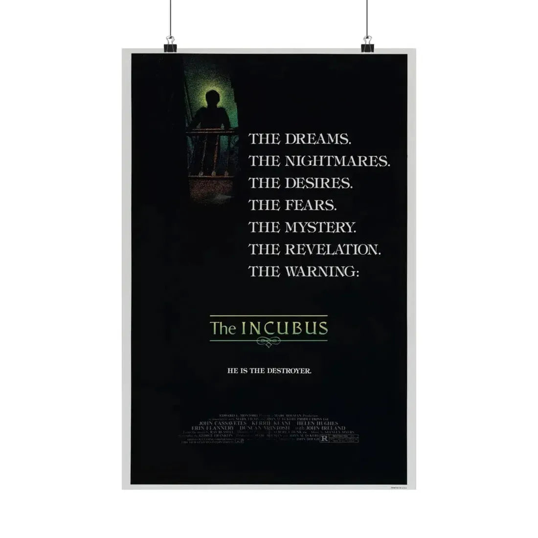 THE INCUBUS 1982 - Paper Movie Poster 16″ x 24″ Matte - The Sticker Space