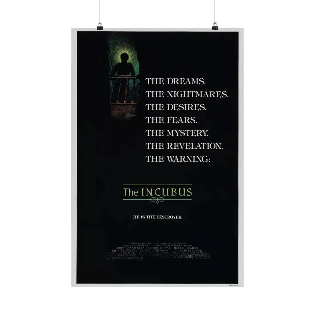 THE INCUBUS 1982 - Paper Movie Poster 20″ x 30″ Matte - The Sticker Space