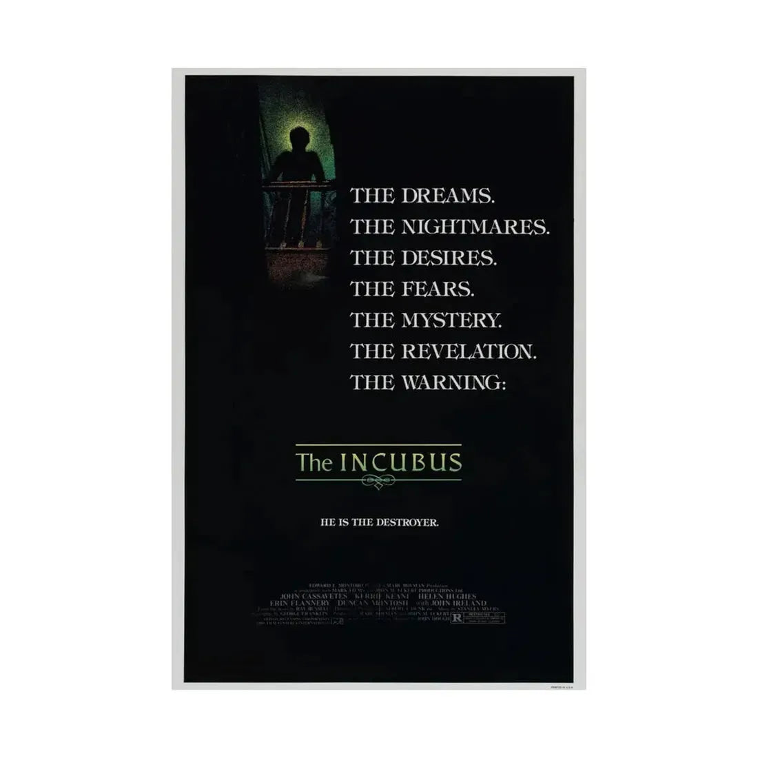 THE INCUBUS 1982 - Paper Movie Poster - The Sticker Space