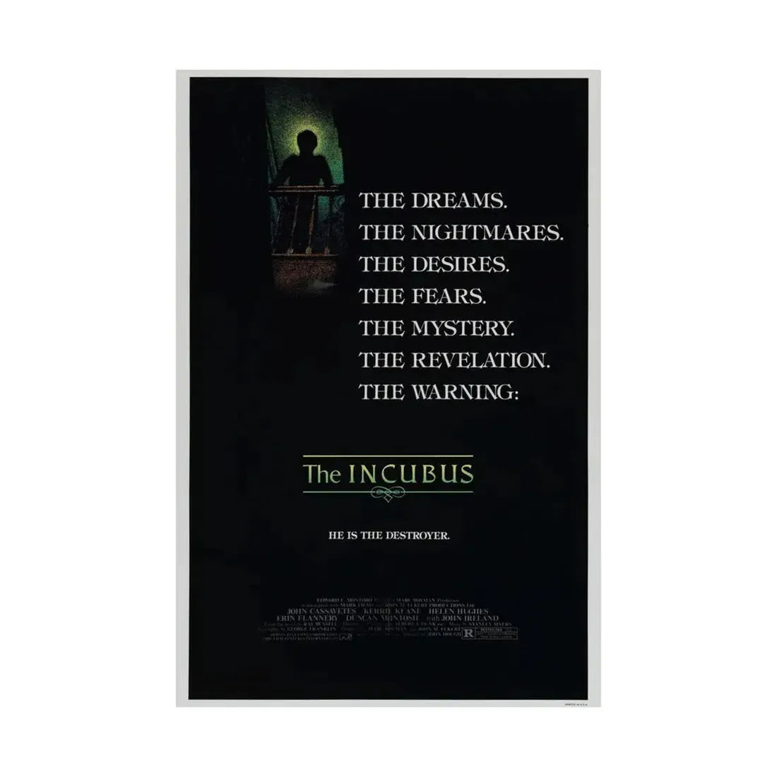 THE INCUBUS 1982 - Paper Movie Poster - The Sticker Space