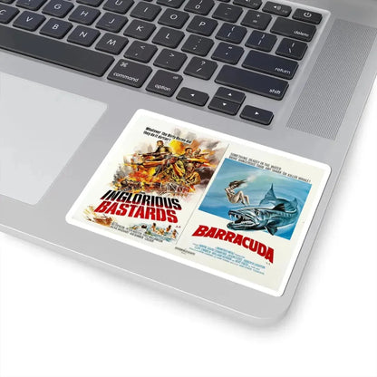 THE INGLORIOUS BASTARDS + BARRACUDA 1978 Movie Poster - STICKER Vinyl Kiss-Cut Decal - The Sticker Space
