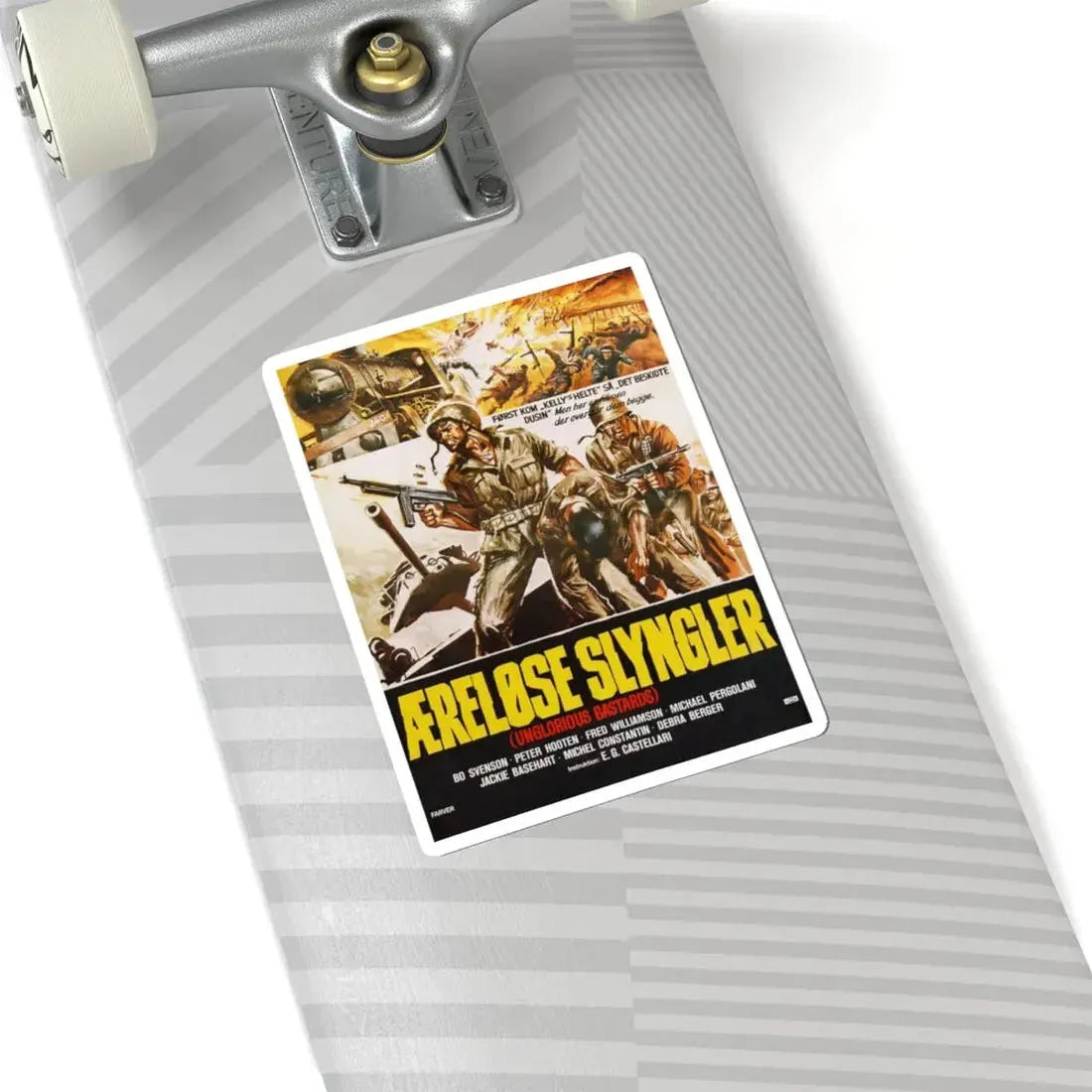 THE INGLORIOUS BASTARDS (DANISH) 1978 Movie Poster - STICKER Vinyl Kiss-Cut Decal - The Sticker Space