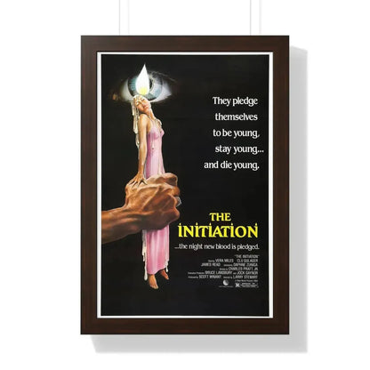 THE INITIATION 1984 - Framed Movie Poster 16″ x 24″ Walnut - The Sticker Space