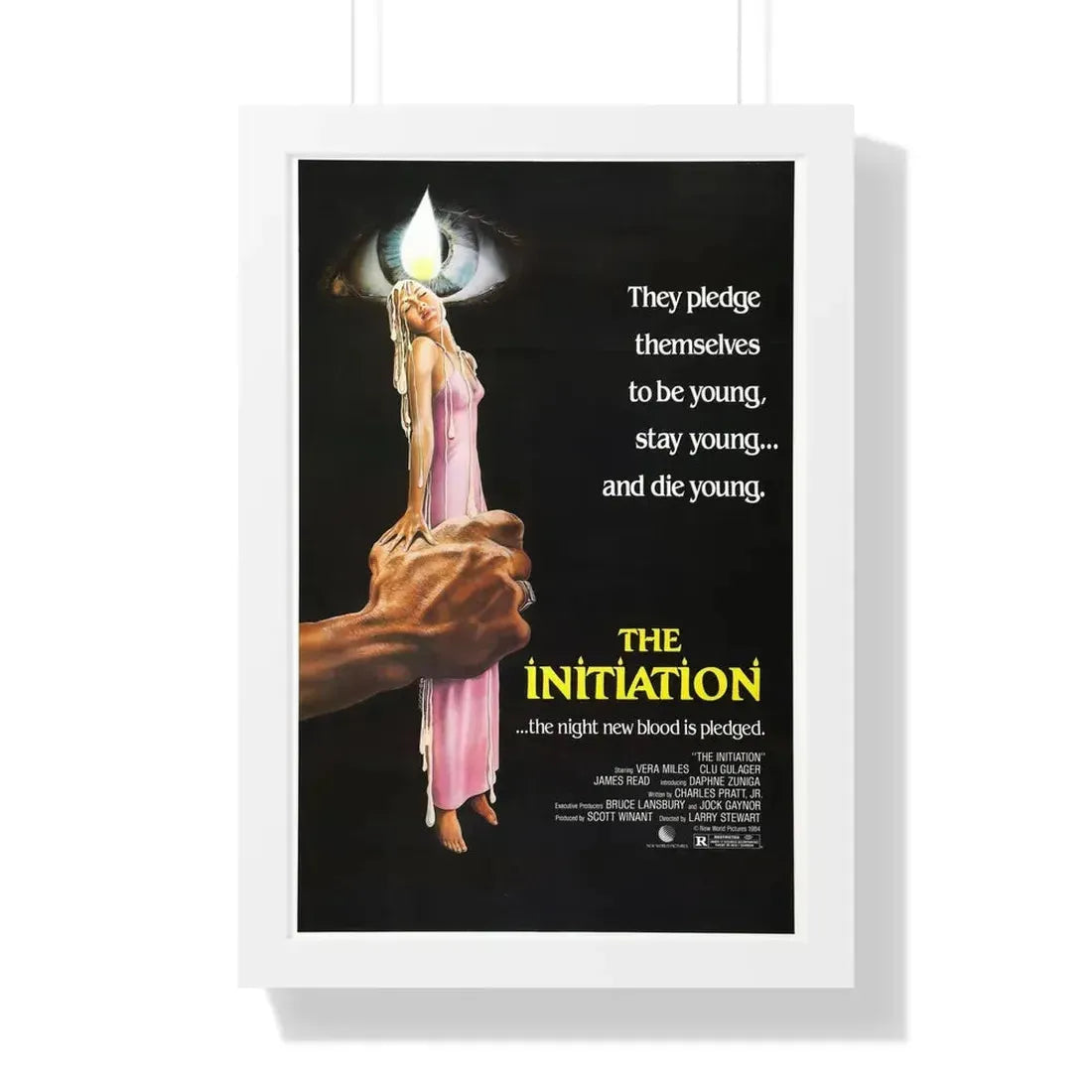 THE INITIATION 1984 - Framed Movie Poster 16″ x 24″ White - The Sticker Space