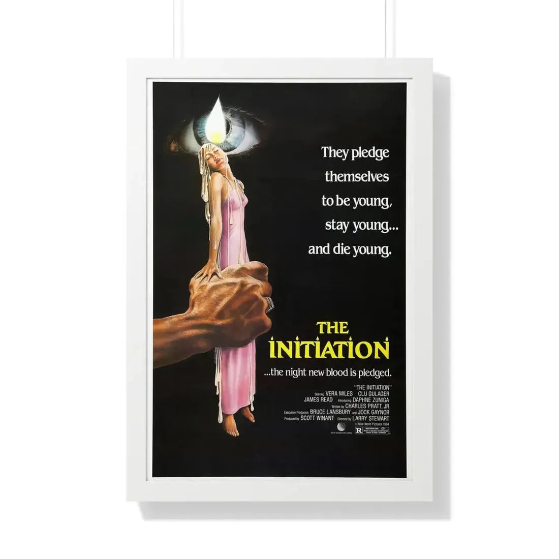 THE INITIATION 1984 - Framed Movie Poster 20" x 30" White - The Sticker Space