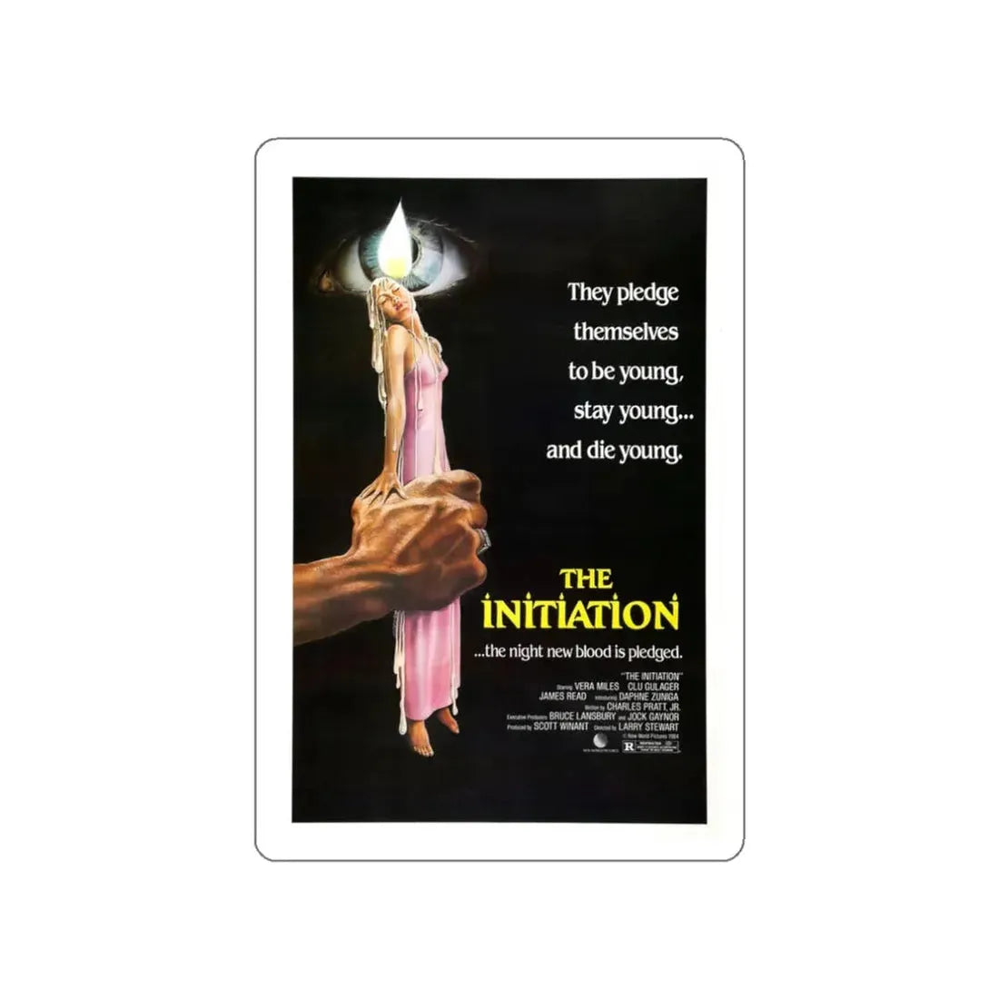 THE INITIATION 1984 Movie Poster STICKER Vinyl Die-Cut Decal 3 Inch - The Sticker Space