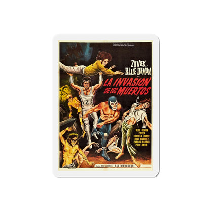 THE INVASION OF THE DEAD 1973 Movie Poster - Refrigerator Magnet-5" x 5"-The Sticker Space