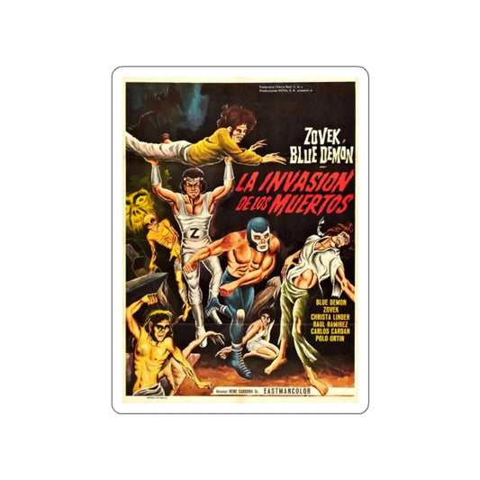 THE INVASION OF THE DEAD 1973 Movie Poster STICKER Vinyl Die-Cut Decal 2 Inch - The Sticker Space