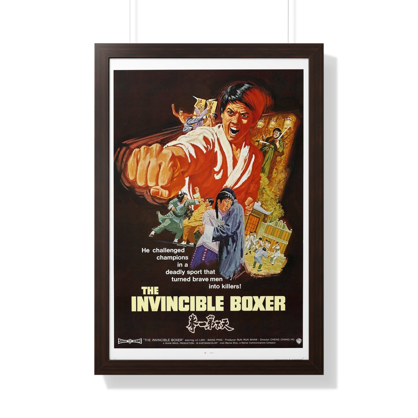 THE INVINCIBLE BOXER (5 FINGERS OF DEATH) 1972 - Framed Movie Poster-20" x 30"-The Sticker Space