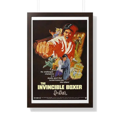 THE INVINCIBLE BOXER (5 FINGERS OF DEATH) 1972 - Framed Movie Poster 20" x 30" Walnut - The Sticker Space
