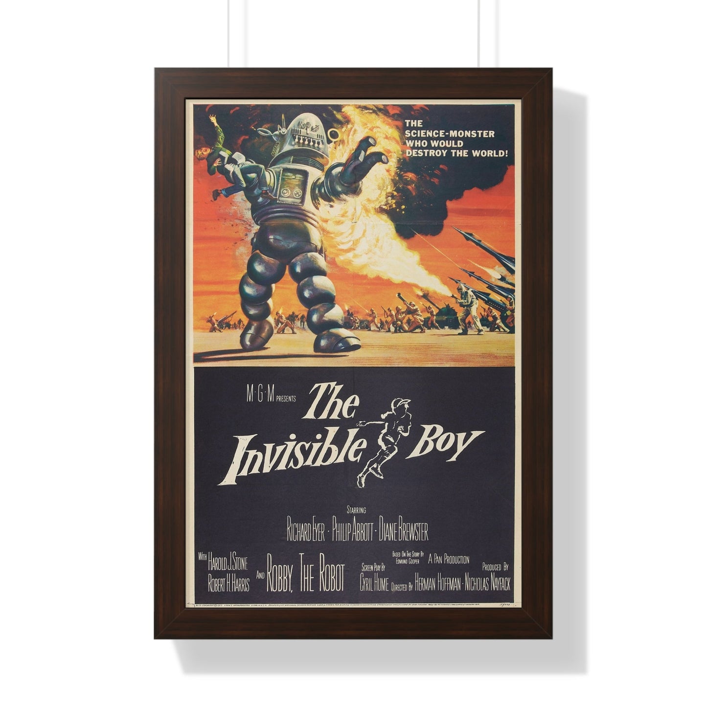 THE INVISIBLE BOY 1957 - Framed Movie Poster-16″ x 24″-The Sticker Space