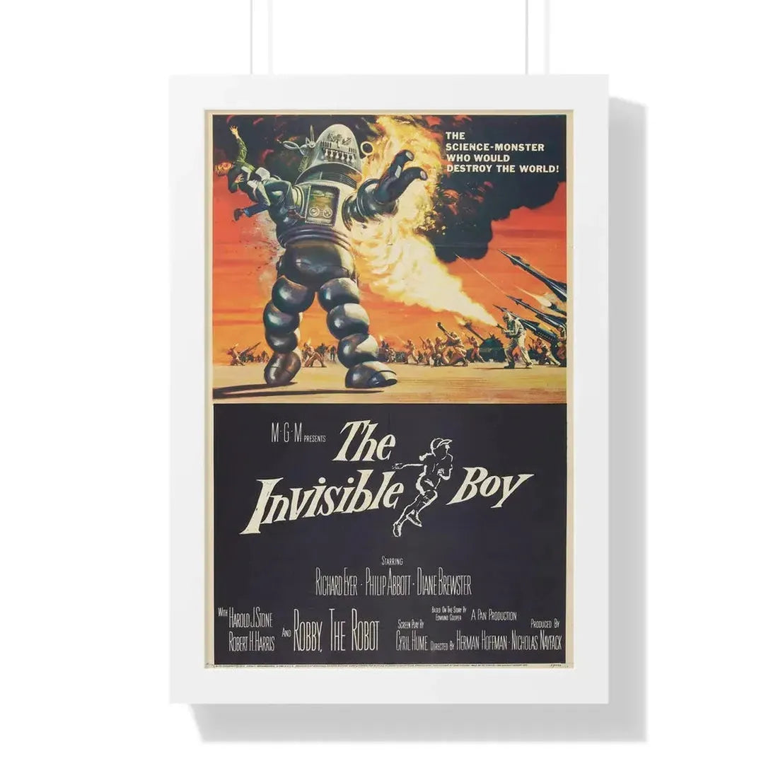 THE INVISIBLE BOY 1957 - Framed Movie Poster 16″ x 24″ White - The Sticker Space
