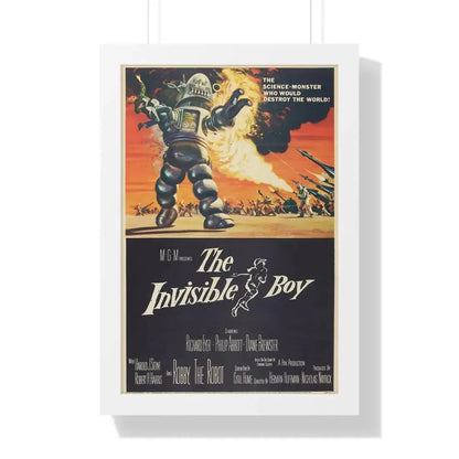 THE INVISIBLE BOY 1957 - Framed Movie Poster 16″ x 24″ White - The Sticker Space