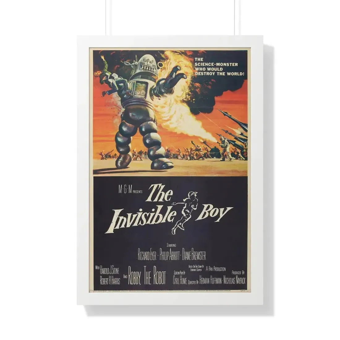 THE INVISIBLE BOY 1957 - Framed Movie Poster 20" x 30" White - The Sticker Space