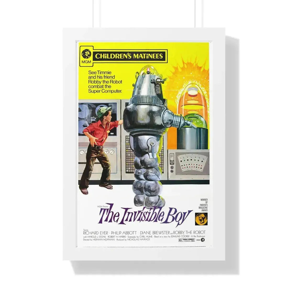 THE INVISIBLE BOY (2) 1957 - Framed Movie Poster 16″ x 24″ White - The Sticker Space