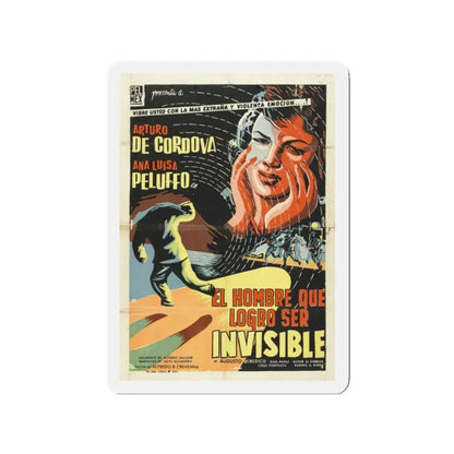 THE INVISIBLE MAN 1958 Movie Poster - Refrigerator Magnet 2 Inch Die-Cut - The Sticker Space