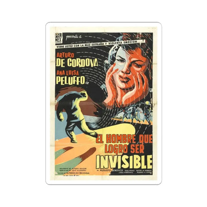 THE INVISIBLE MAN 1958 Movie Poster - STICKER Vinyl Kiss-Cut Decal 2 Inch White - The Sticker Space