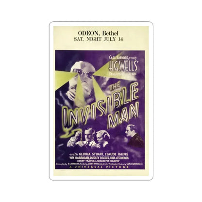 THE INVISIBLE MAN (2) 1933 Movie Poster - STICKER Vinyl Kiss-Cut Decal 3 Inch White - The Sticker Space