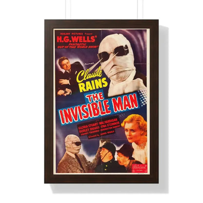 THE INVISIBLE MAN (3) 1933 - Framed Movie Poster 16″ x 24″ Walnut - The Sticker Space