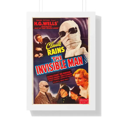 THE INVISIBLE MAN (3) 1933 - Framed Movie Poster 16″ x 24″ White - The Sticker Space