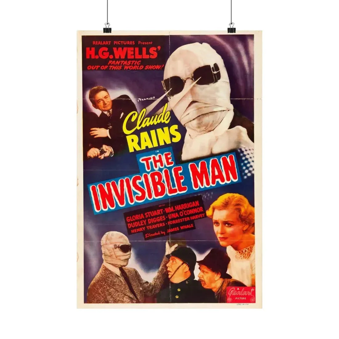 THE INVISIBLE MAN (3) 1933 - Paper Movie Poster 16″ x 24″ Matte - The Sticker Space