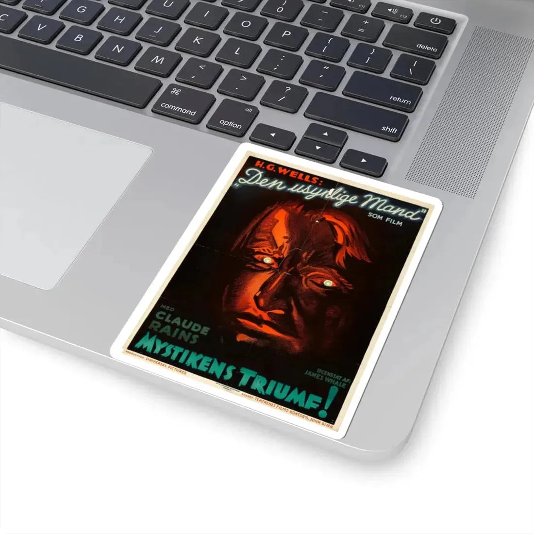 THE INVISIBLE MAN (DANISH) 1933 Movie Poster - STICKER Vinyl Kiss-Cut Decal - The Sticker Space