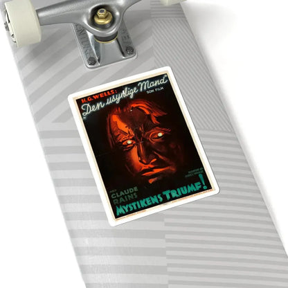 THE INVISIBLE MAN (DANISH) 1933 Movie Poster - STICKER Vinyl Kiss-Cut Decal - The Sticker Space