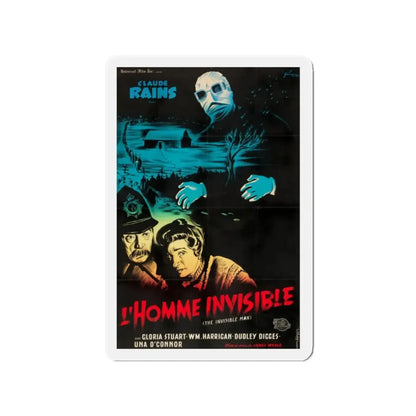 THE INVISIBLE MAN (FRENCH) 1933 Movie Poster - Refrigerator Magnet 2 Inch Die-Cut - The Sticker Space