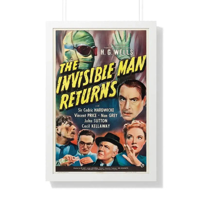 THE INVISIBLE MAN RETURNS 1940 - Framed Movie Poster 20" x 30" White - The Sticker Space