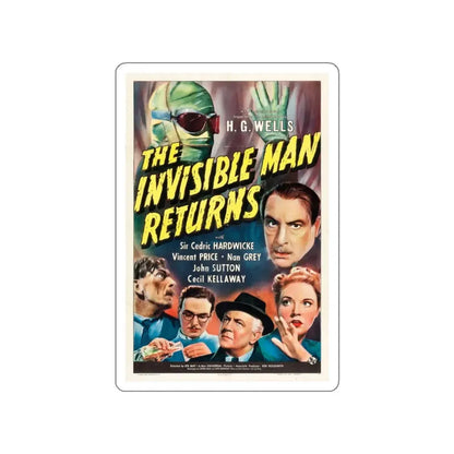 THE INVISIBLE MAN RETURNS 1940 Movie Poster STICKER Vinyl Die-Cut Decal 3 Inch - The Sticker Space