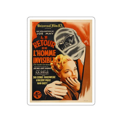THE INVISIBLE MAN RETURNS (FRENCH) 1940 Movie Poster STICKER Vinyl Die-Cut Decal 2 Inch - The Sticker Space