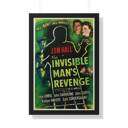 THE INVISIBLE MAN'S REVENGE 1944 - Framed Movie Poster 20" x 30" Black - The Sticker Space
