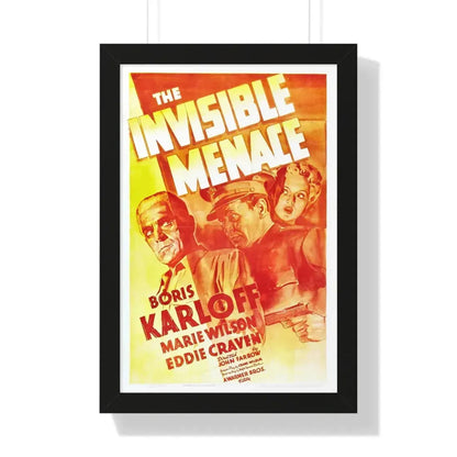 THE INVISIBLE MENACE 1938 - Framed Movie Poster 16″ x 24″ Black - The Sticker Space