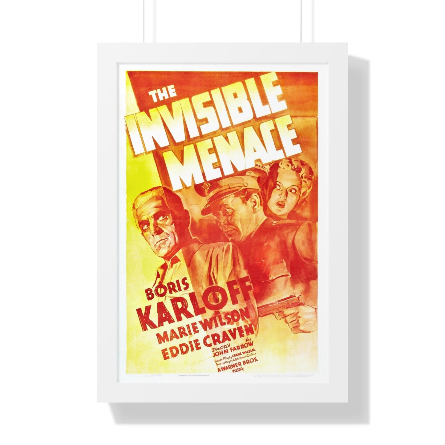 THE INVISIBLE MENACE 1938 - Framed Movie Poster-16″ x 24″-The Sticker Space