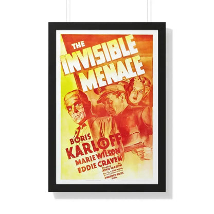 THE INVISIBLE MENACE 1938 - Framed Movie Poster 20" x 30" Black - The Sticker Space