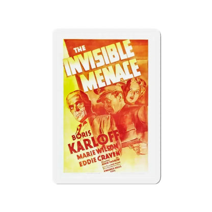 THE INVISIBLE MENACE 1938 Movie Poster - Refrigerator Magnet 2 Inch Die-Cut - The Sticker Space