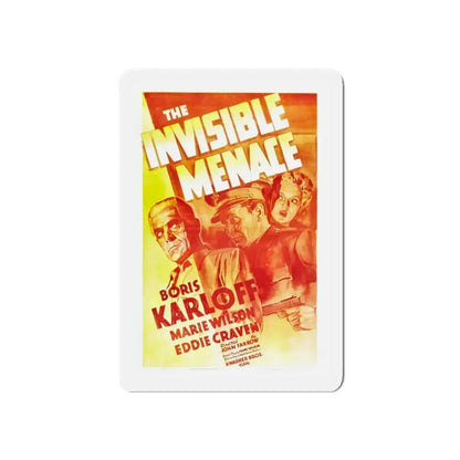 THE INVISIBLE MENACE 1938 Movie Poster - Refrigerator Magnet 3 Inch Die-Cut - The Sticker Space