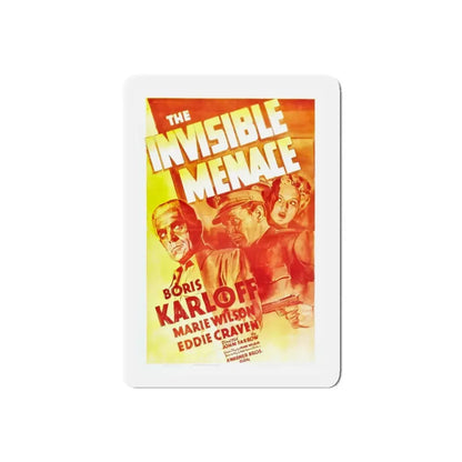 THE INVISIBLE MENACE 1938 Movie Poster - Refrigerator Magnet 5 Inch Die-Cut - The Sticker Space