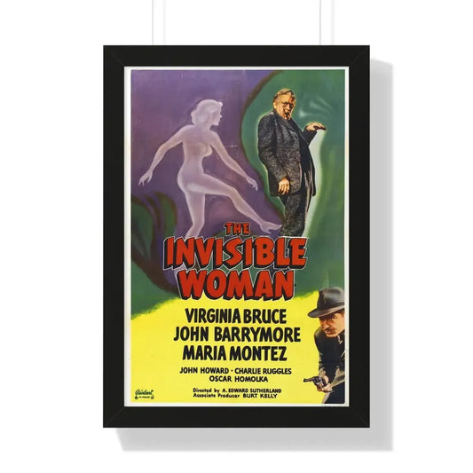 THE INVISIBLE WOMAN 1940 - Framed Movie Poster 16″ x 24″ Black - The Sticker Space