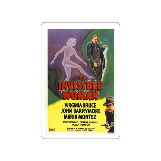 THE INVISIBLE WOMAN 1940 Movie Poster STICKER Vinyl Die-Cut Decal 2 Inch - The Sticker Space