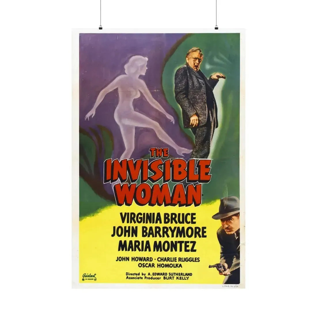 THE INVISIBLE WOMAN 1940 - Paper Movie Poster 36" x 54" Matte - The Sticker Space