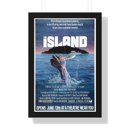 THE ISLAND 1980 - Framed Movie Poster 16″ x 24″ Black - The Sticker Space