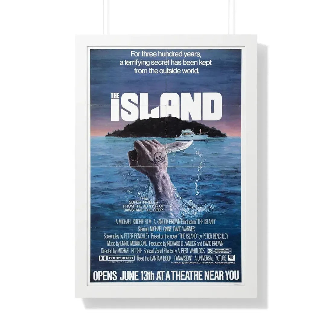 THE ISLAND 1980 - Framed Movie Poster 20" x 30" White - The Sticker Space