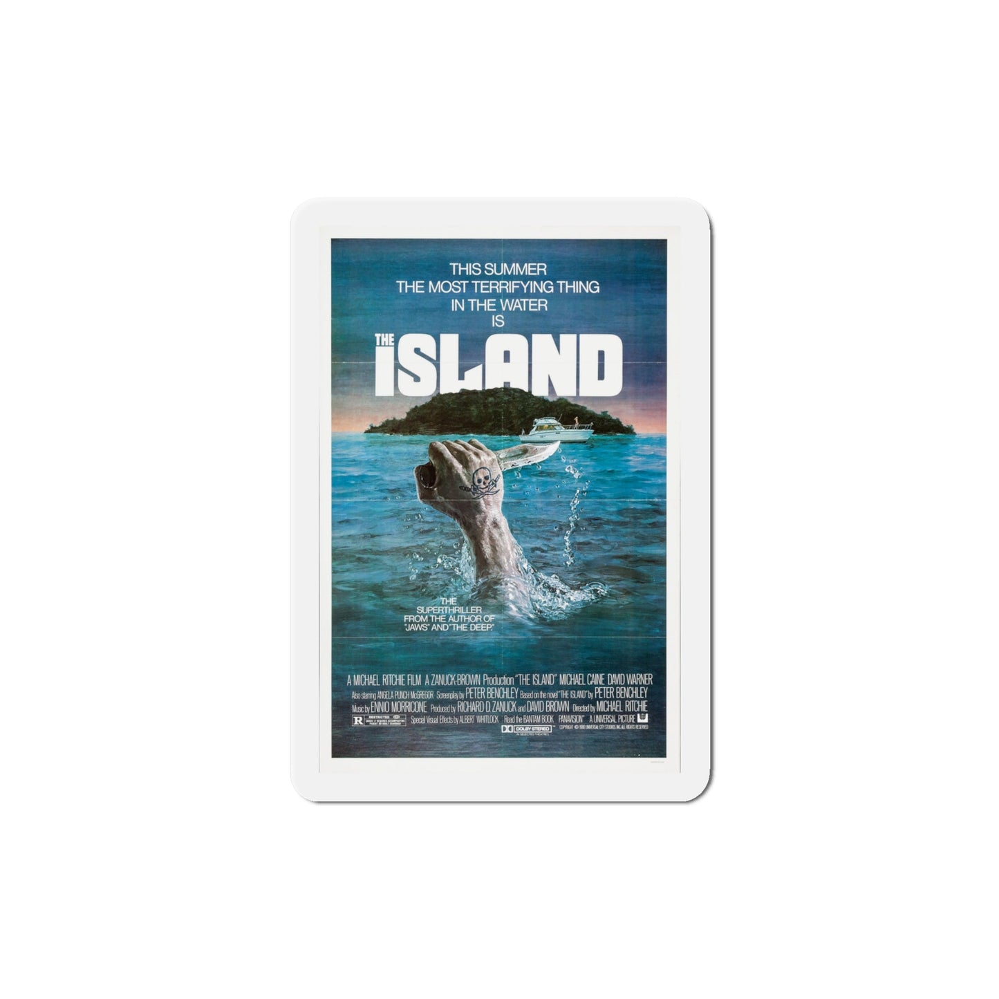 The Island 1980 Movie Poster Die-Cut Magnet-4" x 4"-The Sticker Space